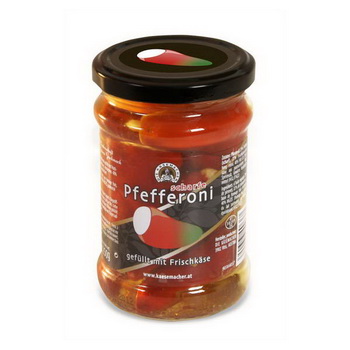Käsemacher Scharfe Pfefferoni gefüllt mit Frischkäse 250g/140g