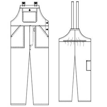Arbeitshose Latz weiß Gr. 46