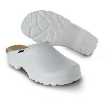 PANTOFFELN ohne FERSENTEIL WEISS 47