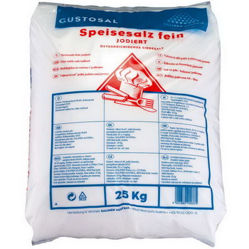 Gustosal Speisesalz fein jodiert 25 kg