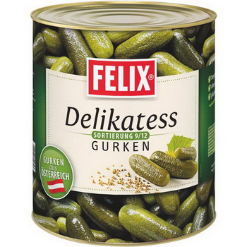 Felix Delikatess Gurken 9/12er 10Kg Dose