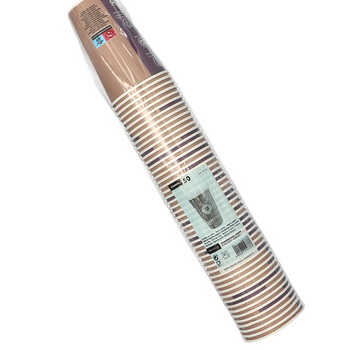 TRINKBECHER PAPPE braun, Durchmesser 9cm - 13,9 cm, 400 ml 1 Pkg. = 50 Stück