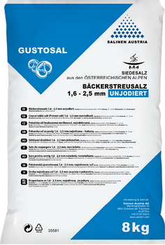 GUSTOSAL BÄCKER SALZ 8kg Sack 1,6-2,5 mm Körnung - unjodiert