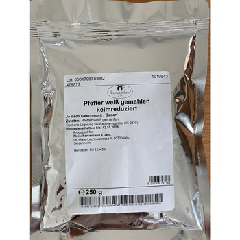 Pfeffer weiß gemahlen 250g
