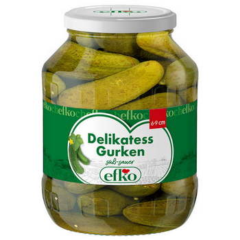Delikatess Gurken 1700ml Glas 6/9cm