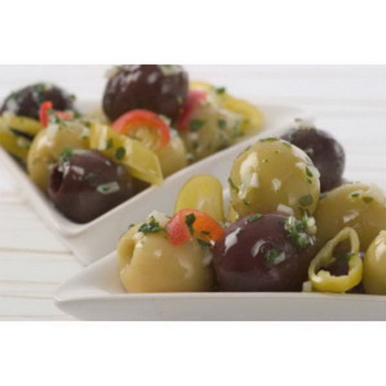 Große Oliven grün & schwarz 800 gr