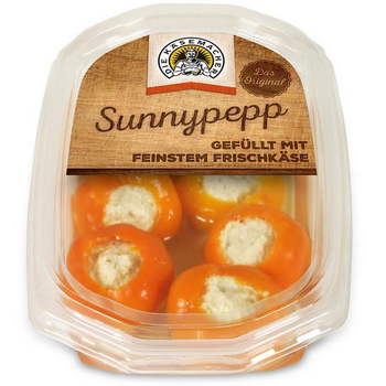 Sunnypepp gefüllt mit Frischkäse