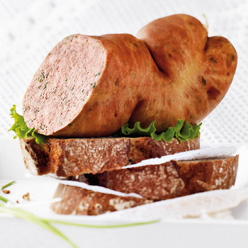 Bedford Bauernhof Geflügelfleisch-Leberwurst mit Schnittlauch, geräuchert