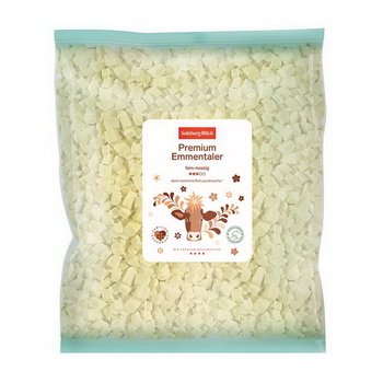 Salzburg Milch - Heumilch Emmentaler gewürfelt 8x8 5 kg Sack