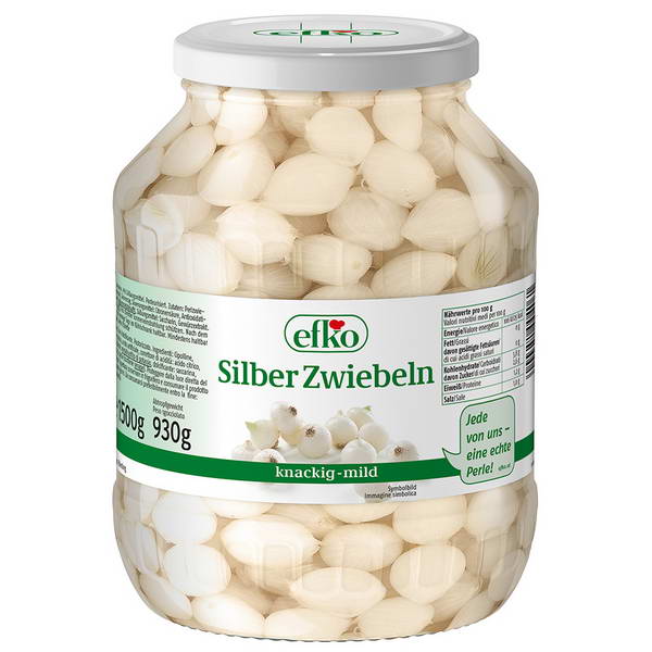 Silberzwieberl 1700ml Glas