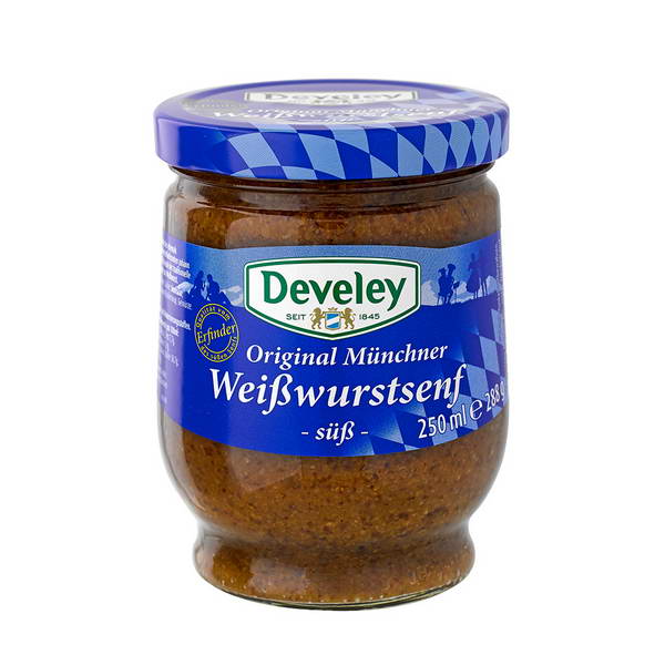 Develey Original Münchner Weißwurstsenf 250ml Glas