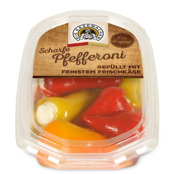 Scharfe Pfefferoni gefüllt mit Frischkäse 180/100g