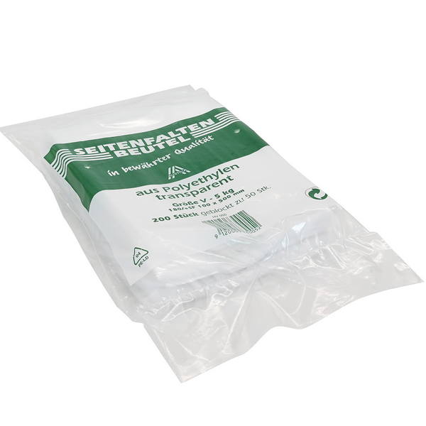 Poly Seitenfaltenbeutel 5 kg VE/ 1000 Stk.