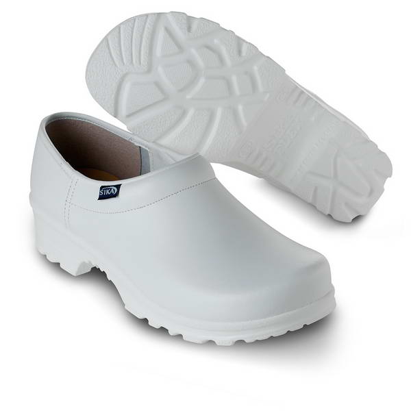 PANTOFFELN mit FERSENTEIL WEISS 47