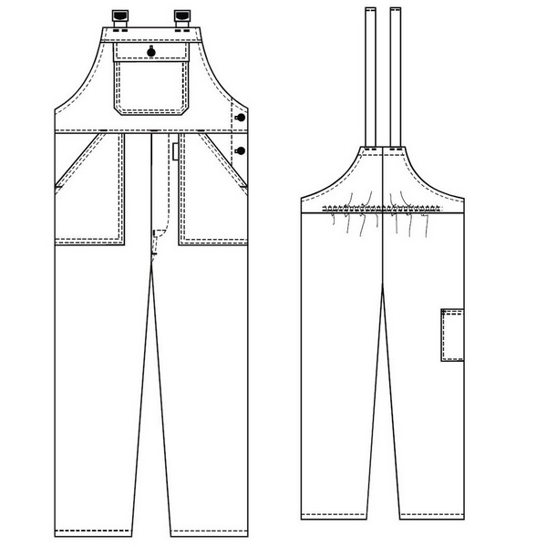 Arbeitshose Latz weiß Gr. 56