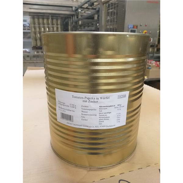 Tomaten Paprikawürfel 10 kg Dose