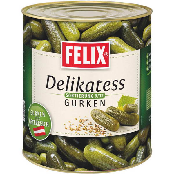 Felix Delikatess Gurken 9/12er 10Kg Dose