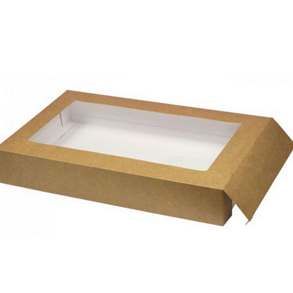 PAPIER-SICHTKARTON 502X312X81 + Fenster, braun, Exlusiv