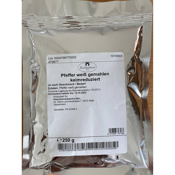 Pfeffer weiß gemahlen 250g