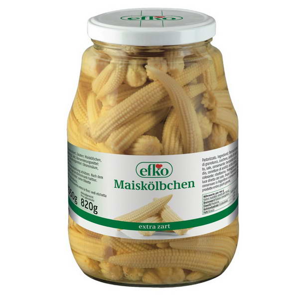 Maiskölbchen in mildem Essig 1700ml Glas