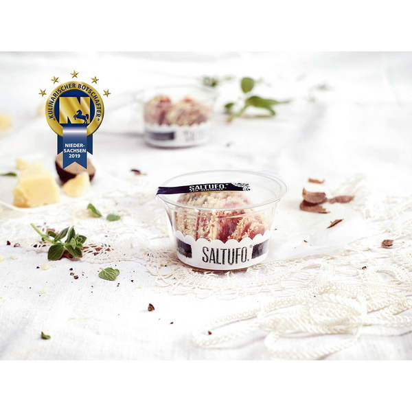  Bedford Saltufo Gold Salami mit Sommertrüffeln, umhüllt mit extra viel Parmigiano-Reggiano GESCHNITTENE SALTUFO NEU!!