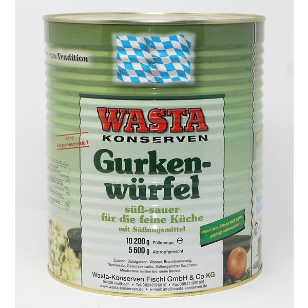 Gurkenwürfel 10 Kg Dose