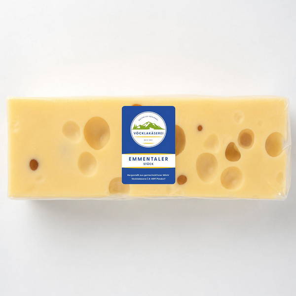 Vöcklakäserei Emmentaler Stange 45% aus gentechnikfreier Heumilch
