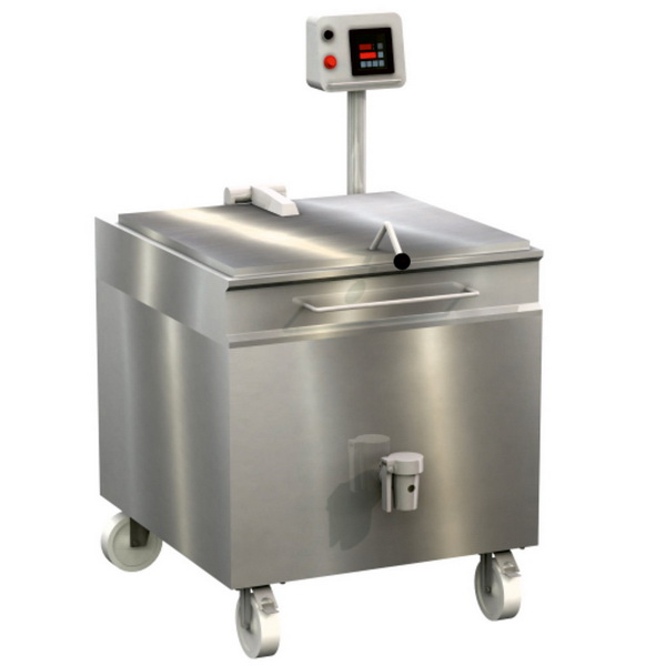 Beistellkessel mit digitaler Temperatursteuerung aus Edelstahl, Inhalt: 150 Liter